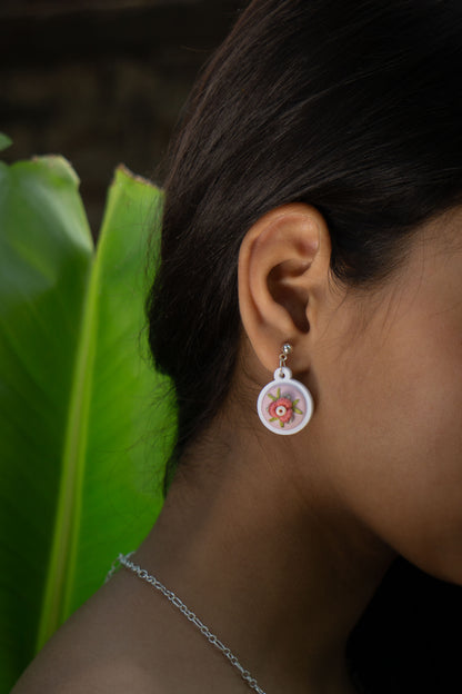 Pink Quartz - Dangle earrings