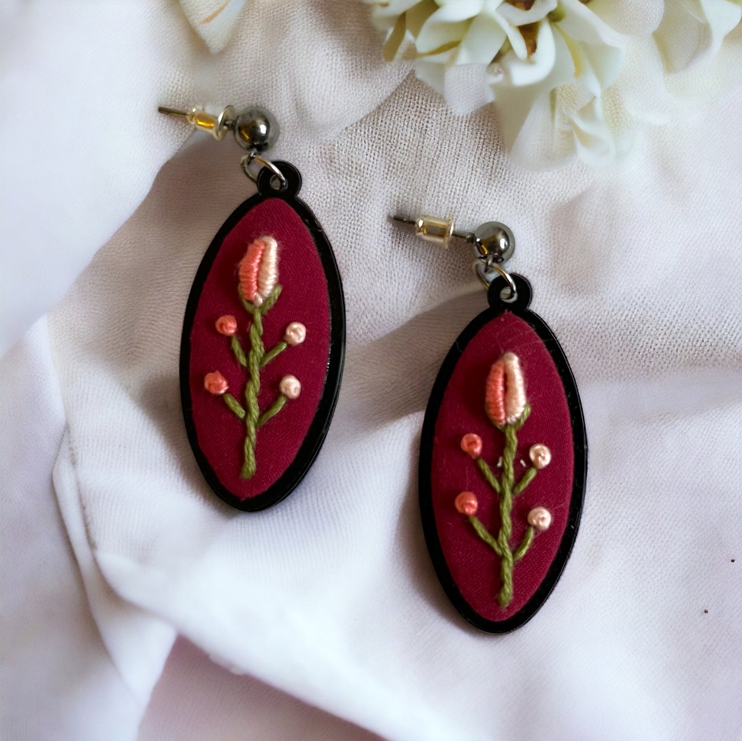 Bloom Drops - Pink Long drop earrings