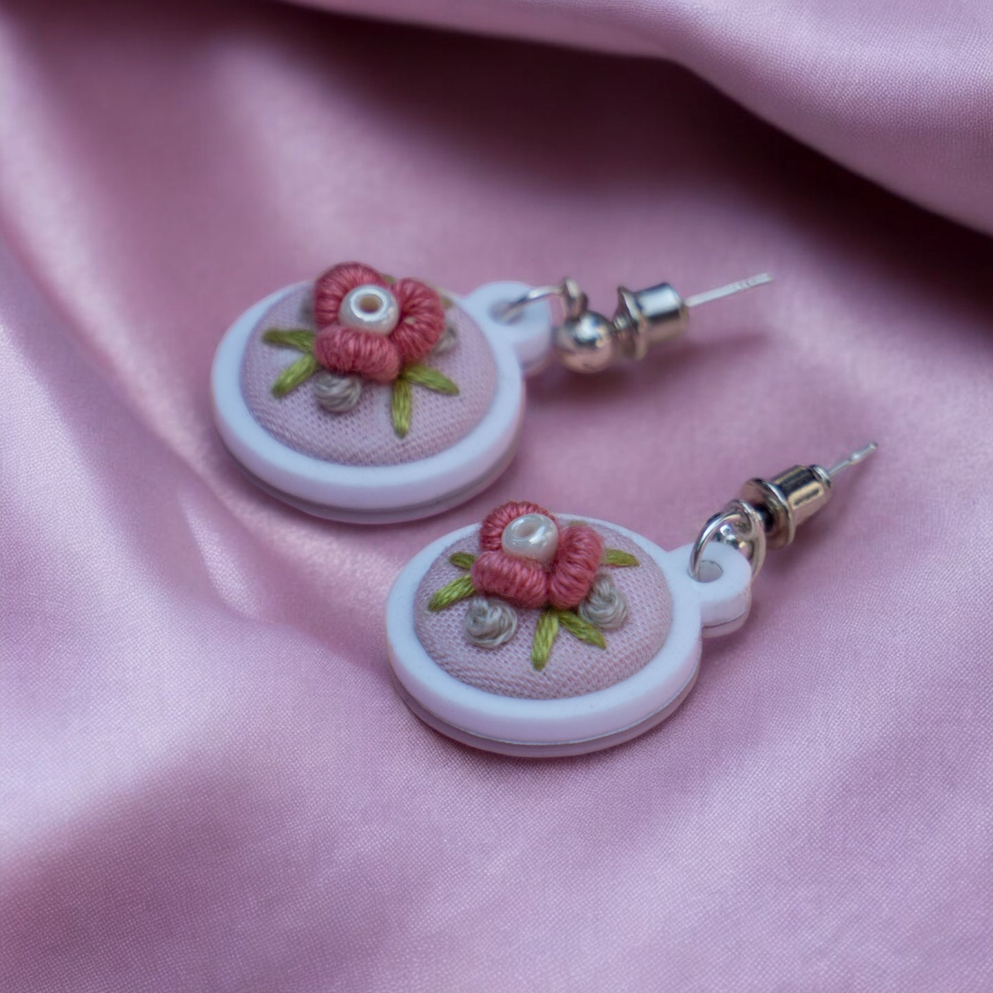 Pink Quartz - Dangle earrings