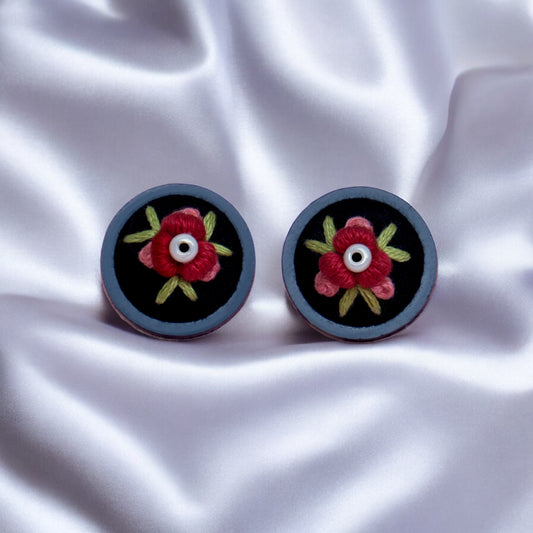 Ruby - stud earrings